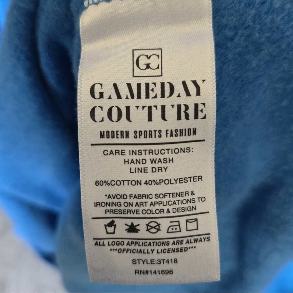 NWT, Detroit Lions Blue Sweatshirt, Sz. M, Oversized - Picture 4 of 4